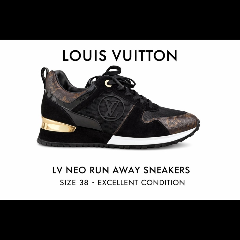 Louis Vuitton Black & Brown Monogram LV Runaway Sneaker with Gold Accent